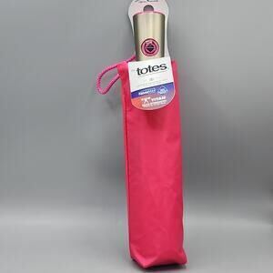 Totes NeverWet Umbrella 43" Auto Open Close Umbrella Pink Colored